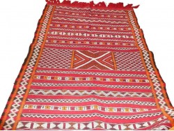 Handmade Kilim red rug...ON SALE!